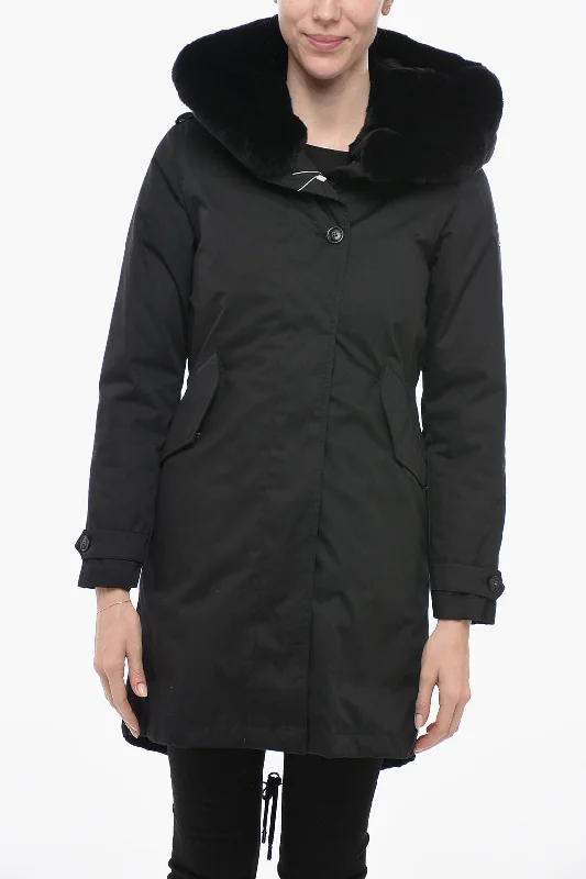 Charming Women's Outfit For Special Occasions Woolrich Padded LITERARY REX Parka with Fur Charming Women's Outfit For Special Occasions Woolrich Padded LITERARY REX Parka with Fur
