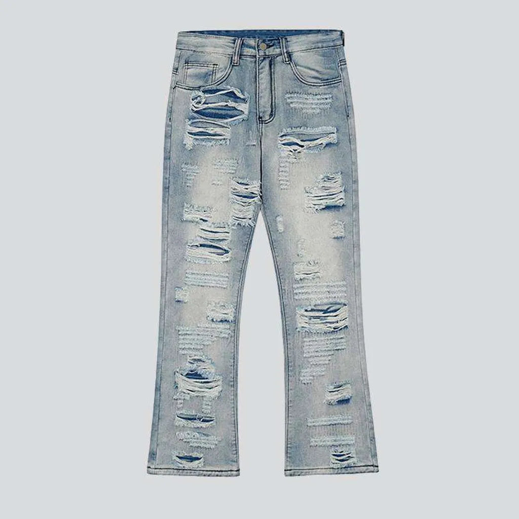 Vintage-Inspired Garments Street distressed jeans
 for women