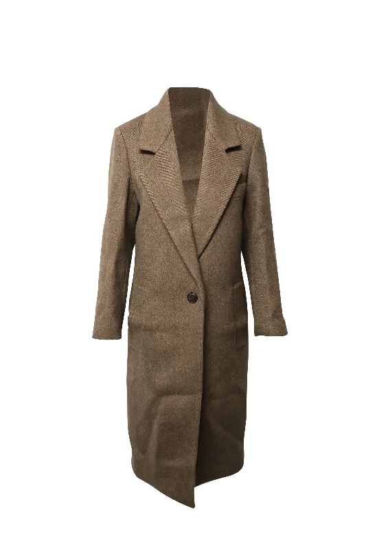 Women's Holiday Clothing Joseph Captain Giant Chevron Coat in Brown Wool