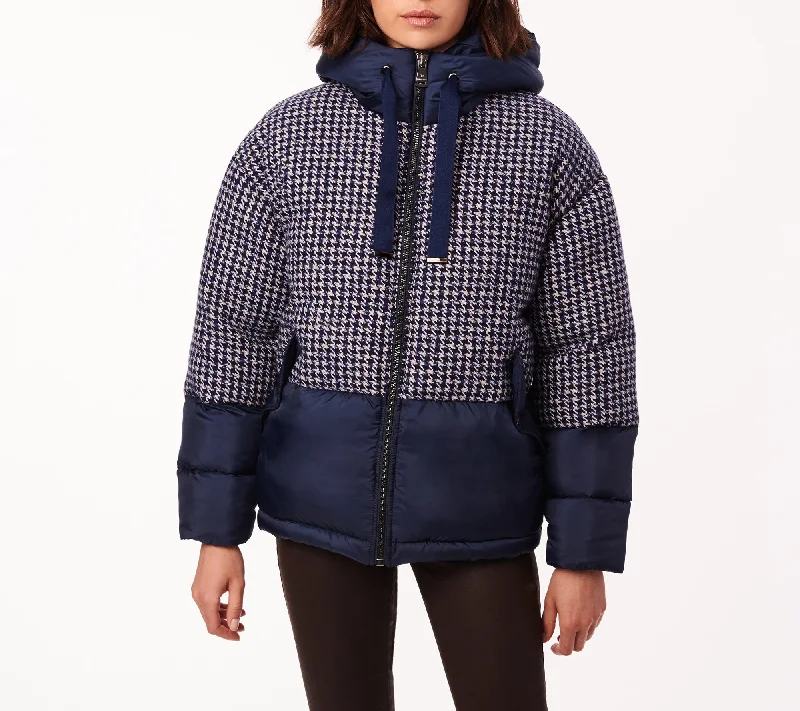 Women's Evening Attire Houndstooth Puffer