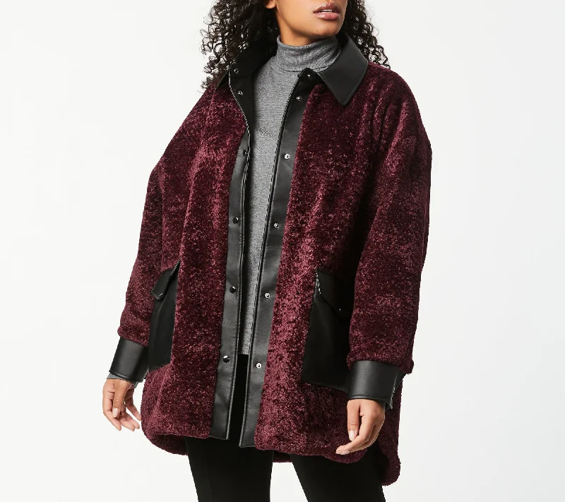 Women's Vacation Attire Fur Shacket