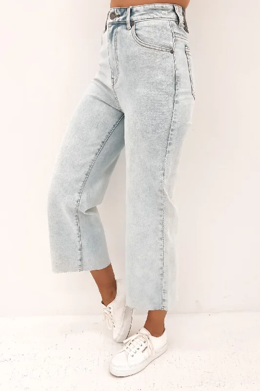 Women's Luxury Apparel Charlie High Rise Wide Leg Jean Bleach