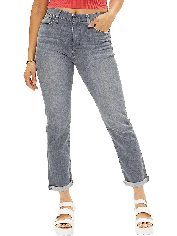 Women's Resort Garments Blair Womens High-Rise Cropped Straight Leg Jeans