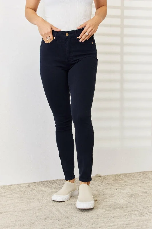 Modern Women's Outfit Judy Blue Full Size Garment Dyed Tummy Control Skinny Jeans