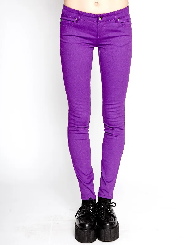 Comfortable Casual Wear T-BACK JEAN PURPLE