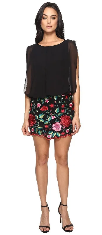 Affordable Women's Outfit Aidan Mattox - Blouson Floral Embroidered Dress MN1E200551SC Affordable Women's Outfit Aidan Mattox - Blouson Floral Embroidered Dress MN1E200551SC