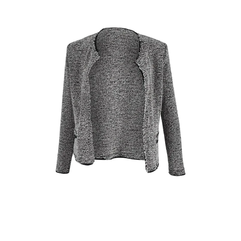 Women's Trendy Outfits Iro Tweed Jacket in Black Cotton