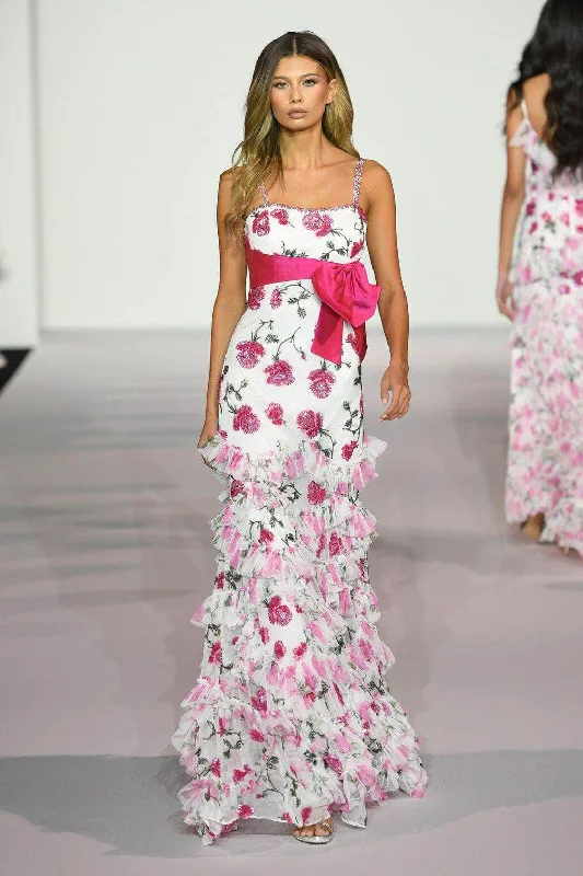 Women's Classic Outfit Sherri Hill 56321 - Floral Bead Prom Dress