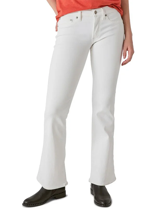 Women's Comfortable Apparel Sweet Womens Mid-Rise Stretch Flare Jeans