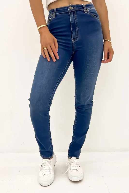 Women's Elegant Clothes Classic High Slim Jean True Indigo