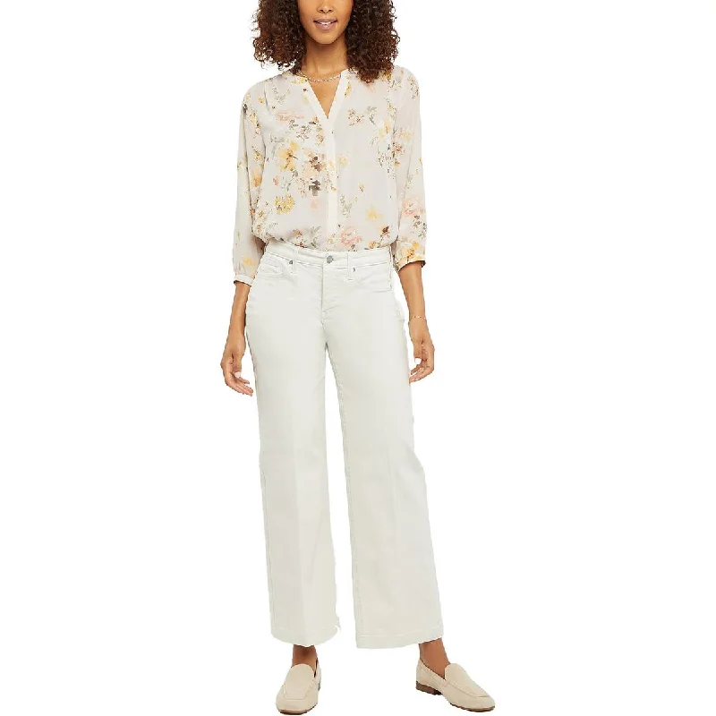 Fashionable Women's Clothes Teresa Womens Ankle Stretch Wide Leg Jeans