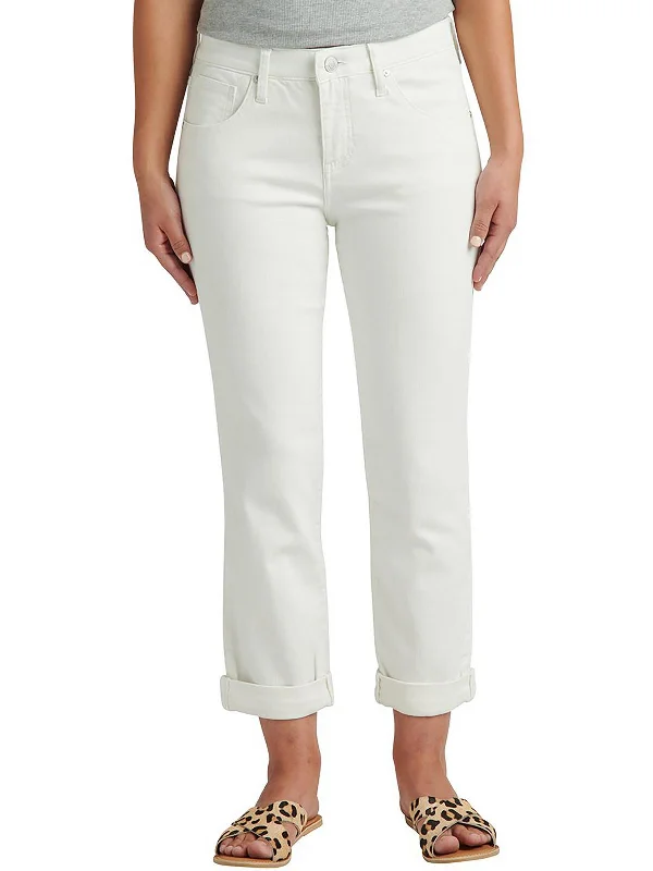 Comfortable Women's Apparel Petites Carter Womens Girlfriend Mid-Rise Ankle Jeans