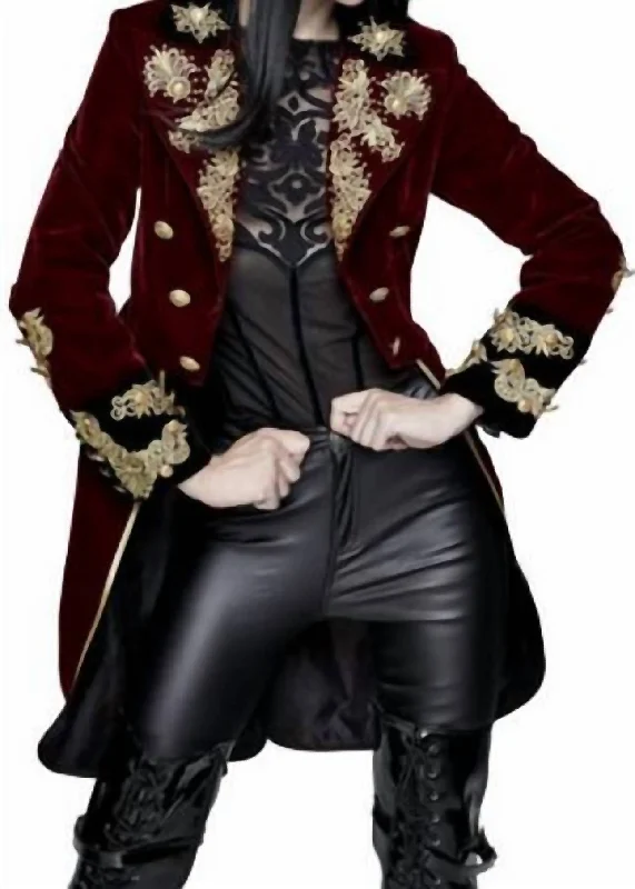 Women's Outfit For The Office Women's Pirate Coat In Red