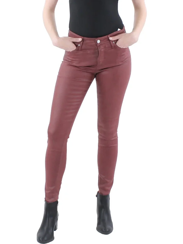 Women's Vintage-Inspired Outfit Farrah Womens Denim Coated Colored Skinny Jeans