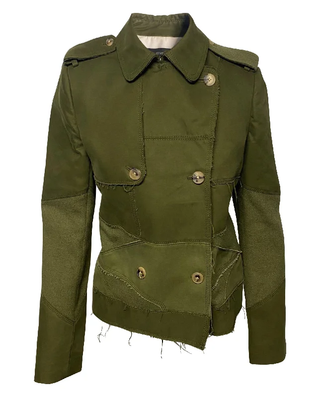 Women's Vintage-Inspired Clothing Joseph Patchwork Jacket in Green Cotton