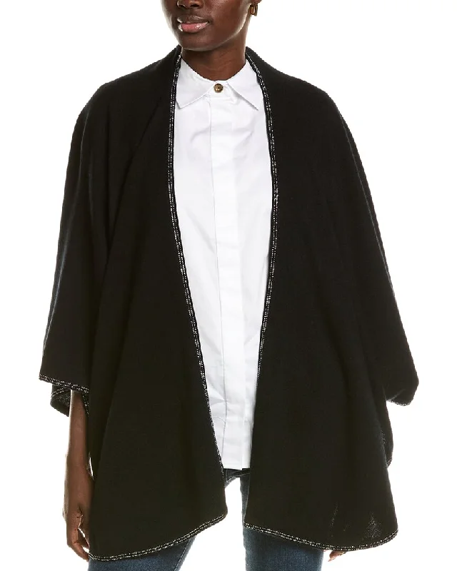 Women's Evening Wear for Special Occasions sofiacashmere Rhinestone Trim Cashmere Cape Women's Evening Wear for Special Occasions sofiacashmere Rhinestone Trim Cashmere Cape