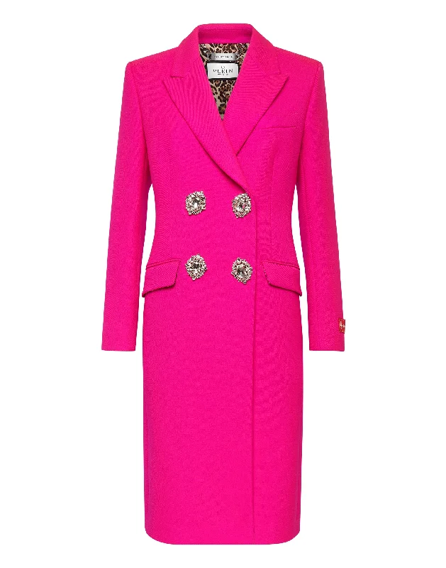 Women's Vacation Outfit Wool Cloth Fitted Coat Sartorial