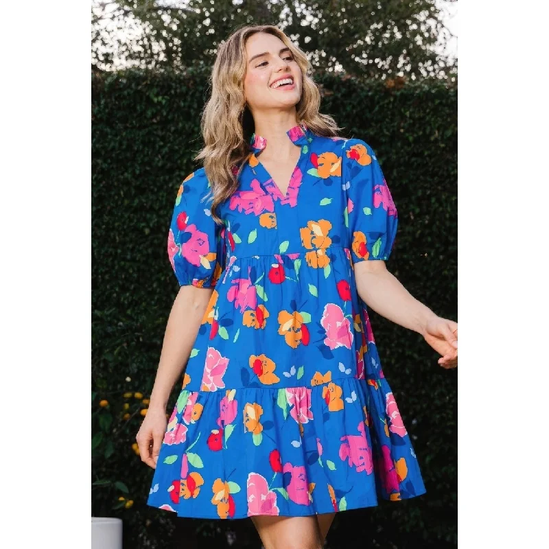 Casual Chic for Women Floral Printed Tiered Mini Dress