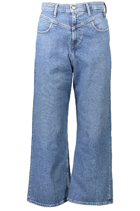 Fashionable Tops for Women Calvin Klein High Waist Wide Leg Chic Women's Jeans