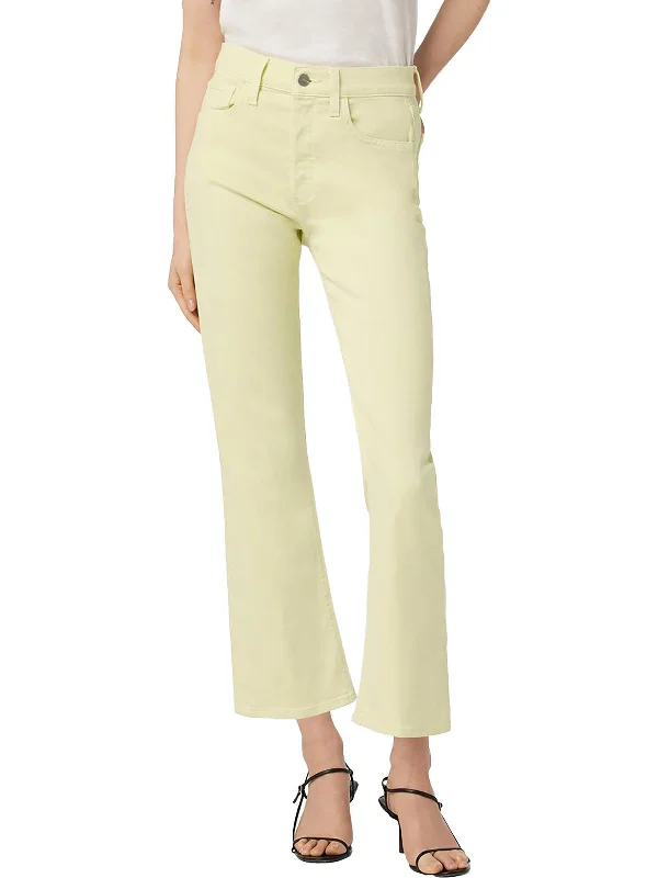 Women's Plus-Size Garments The Callie Womens High-Rise Cropped Bootcut Jeans