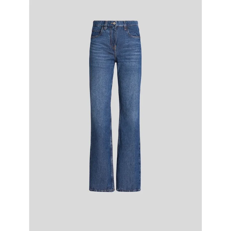 Women's Travel Attire JEANS WITH EMBROIDERED POCKETS