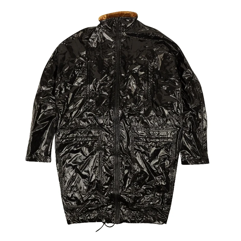 High Street Women's Fashion for Trendy Shoppers Haider Ackermann Zip Up Rayon Blend Technical Coat - Black