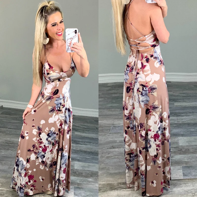 High-Quality Women's Fashion Dresses Floral Fields Maxi Dress