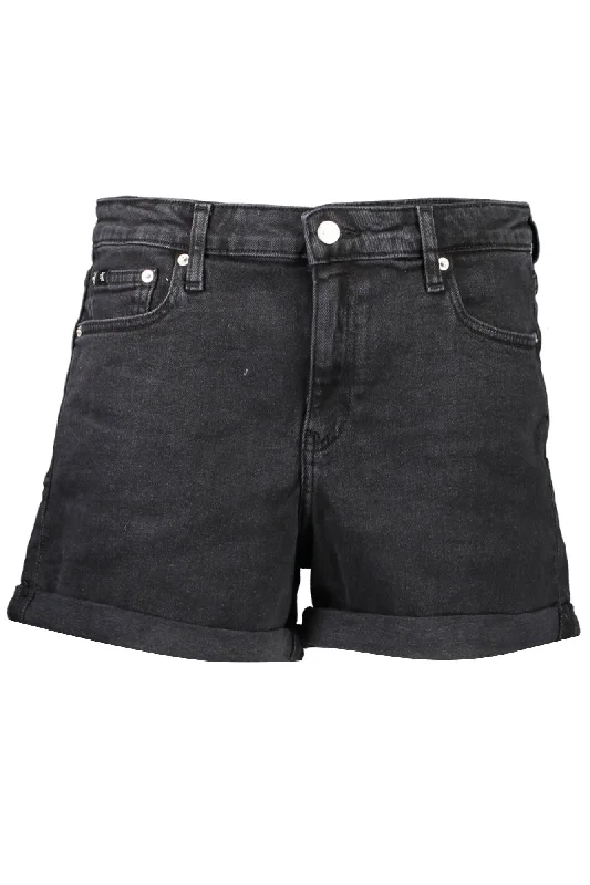 Unique Women's Fashion Pieces Calvin Klein Chic Mid-Rise  blue Women's Shorts
