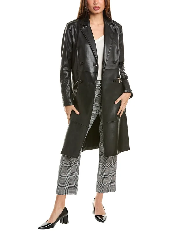 Clothing Store Elie Tahari Double-Breasted Trench Coat