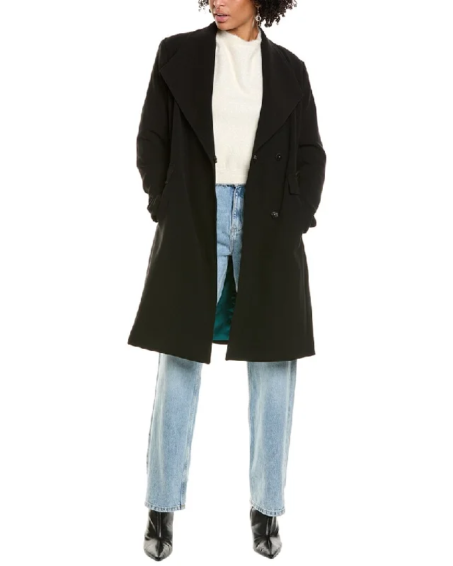 Women Wear Online Via Spiga Crepe Coat