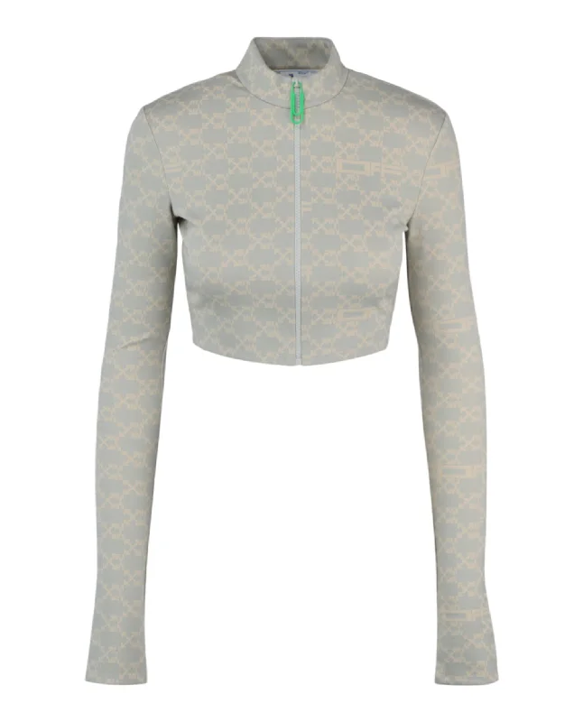 Sales For Clothes Monogram Cropped Track Jacket