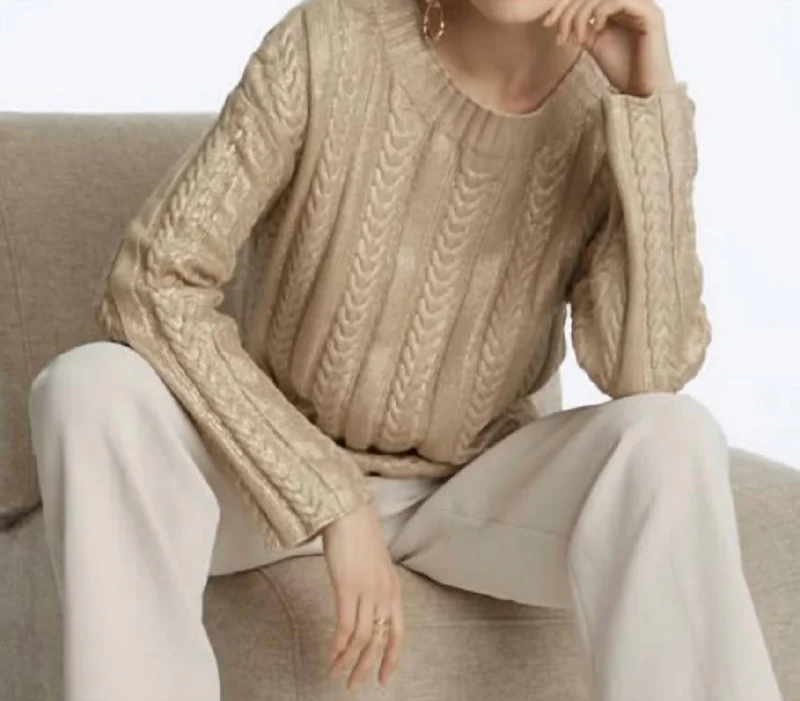 Casual Style for Busy Women Foiled Sweater In Gold