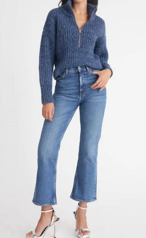 Women's Clothing Sale Jackie: Half- Zip Front Pullover In Indigo