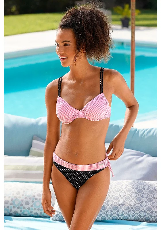 Women's Fashion Essentials LASCANA Women's Gingham Underwire Bikini Top