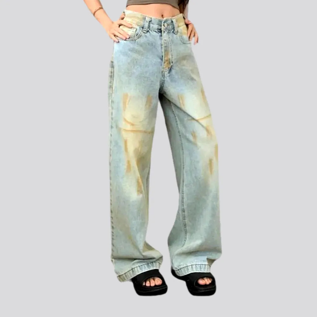 Women's Street Style Casual Wear Vintage women's painted jeans