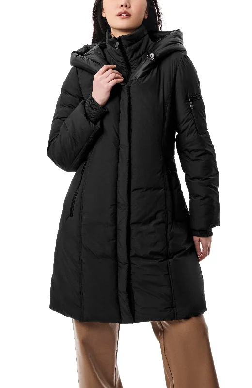 Chic Women's Attire Long Hooded Puffer