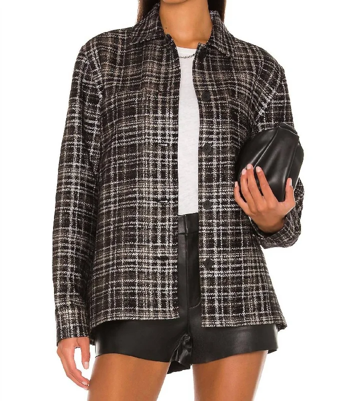 Online Shopping Boutiques Barry Shirt Jacket In Army Plaid