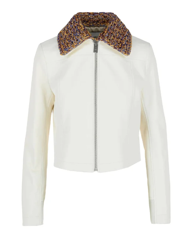 Elegant Women's Attire Box Leather Jacket