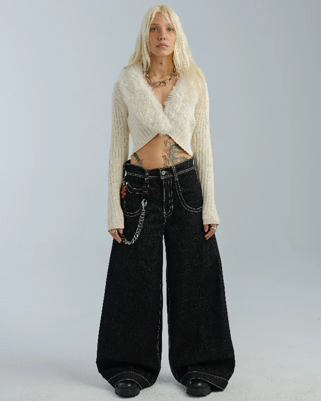 Women's Luxury Garments W Wide Load. 26". Laser Black.
