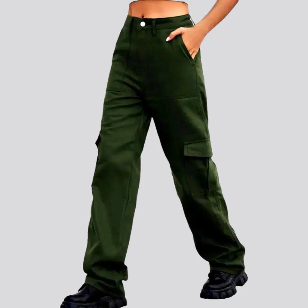 Modern Women's Fashion with Vintage Touches Loose straight women's denim pants