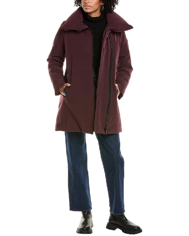 Women's Clothes Online Shopping Sam Edelman Asymmetrical Wing Collar Puffer Coat