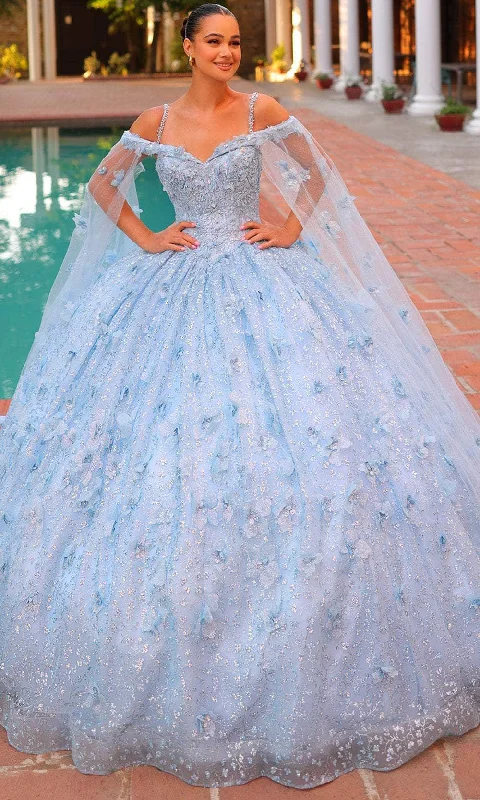 Women's Formal Event Outfit Amarra 54308 - Floral Appliqued Ballgown