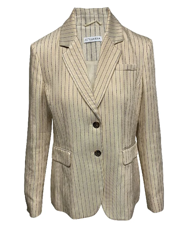 Women's Active Clothing Altuzarra Striped Jacket in Cream Viscose