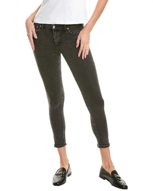 Women's Travel Outfit Set rag & bone Cate Washed Black Skinny Ankle Jean