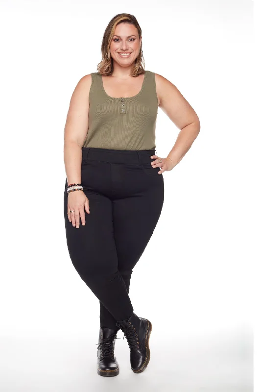 Women's Transitional Garments OLIVIA - Pull-On Jeggings PLUS - Black