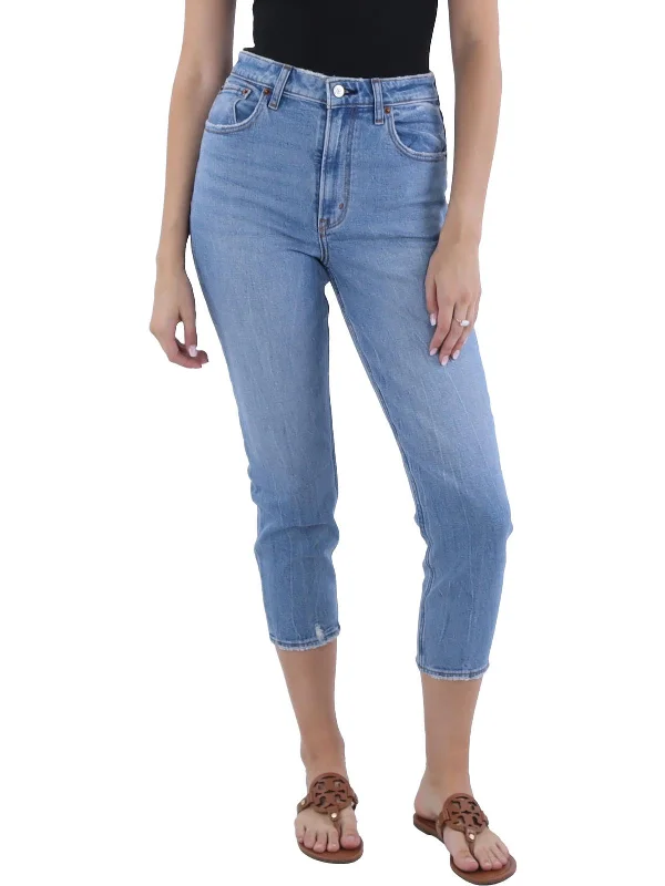 Women's Festive Attire Womens High Rise Light Wash Mom Jeans