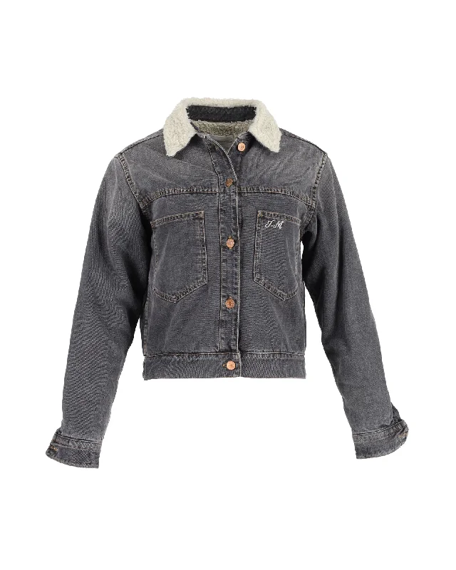 Top 10 Women's Online Clothing Stores Isabel Marant Etoile 'Endless' Detail Jacket in Grey Denim