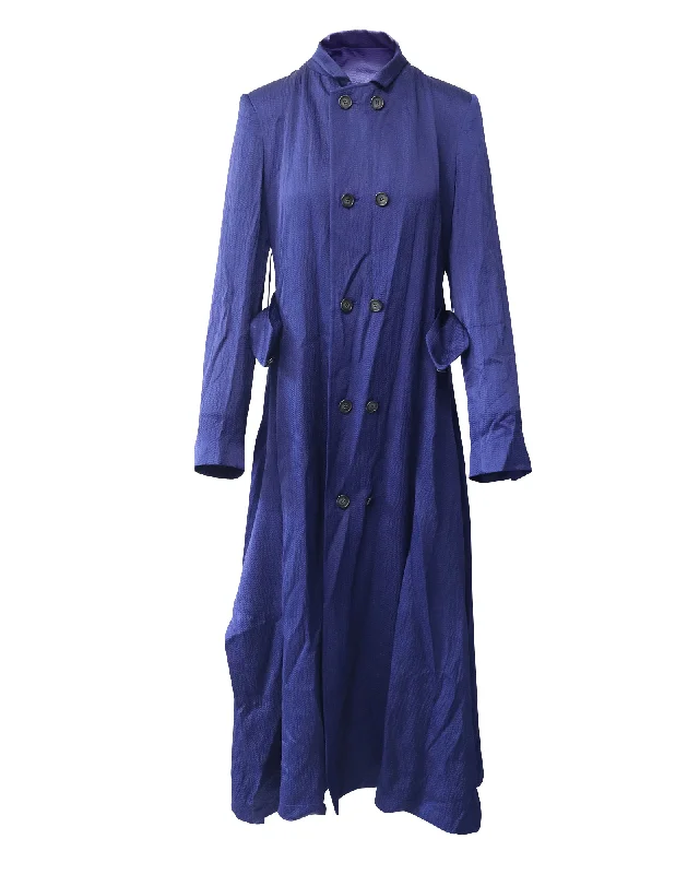High-Quality Women's Fashion Dresses Roland Mouret Double Breasted Coat in Blue Acrylic High-Quality Women's Fashion Dresses Roland Mouret Double Breasted Coat in Blue Acrylic