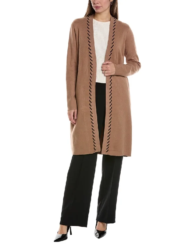 High Street Women's Fashion for Trendy Shoppers T Tahari Whipstitch Cardigan