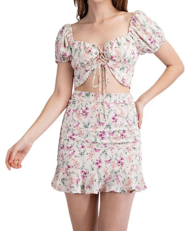 Women's Clothing Boutique Sweet Caroline Set In Multicolor